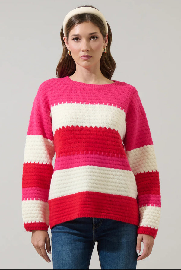 Virey Stripe Zavina Knit Sweater