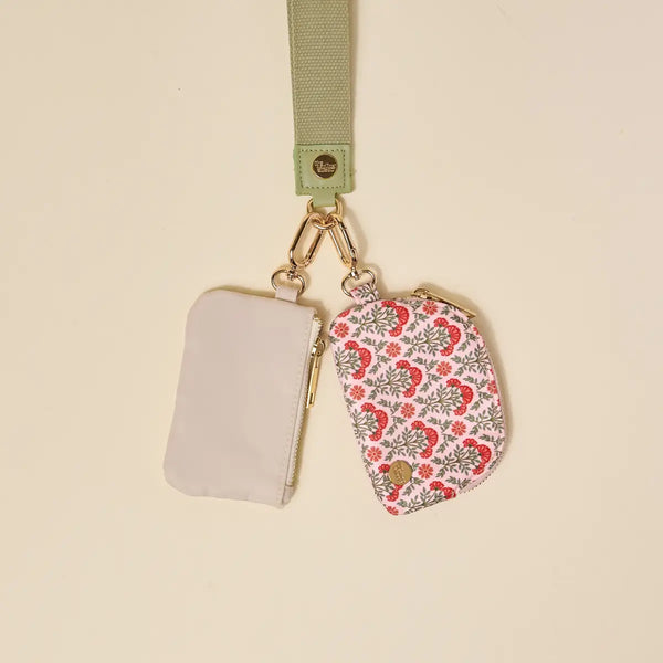 Dynamic Duo Pouch Wristlet–Everbloom Dusty Rose