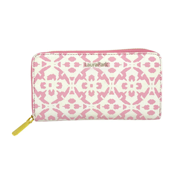 Porto Tiles Blush Leather Wallet