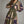 Olive Printed Long Balloon Sleeve Midi Dress