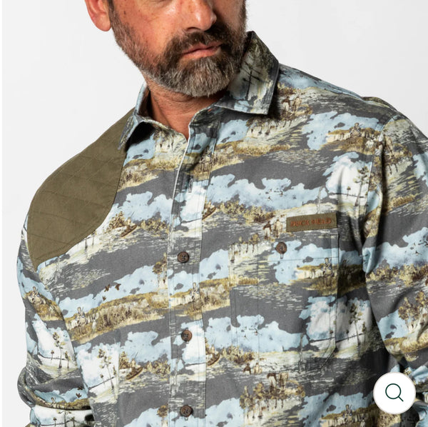Woodland Shooting Shirt - Sedona Sage Print