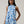 Ciela Floral Benson Trapeze Mini Dress White Blues