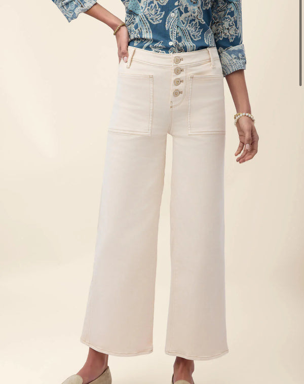 Blanche Wide Leg Jean Warm Beige