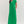 Green Solid Cap Sleeve Midi Dress w Contrast Scallop Trim