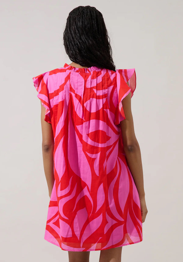 Renie Shift Mini Dress Abstract