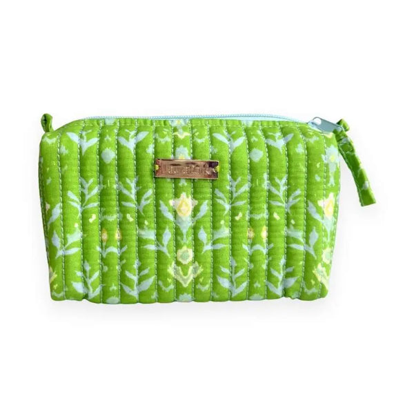 Petal Garden Green Signature Small Cosmetic Bag