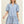 Blue Floral Stripe Puffed Sleeve Mini Dress