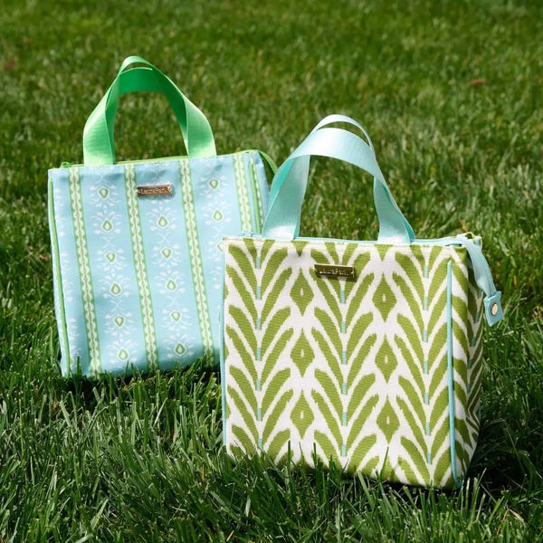 Rosemary Stripe Blue Lunch Bag