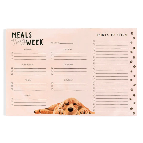 Things To Fetch Dogs Menu Market Notepad