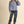 Denim Button Down Top w Ruffle Mock Neckline