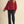 Rustic Red Bubble Hem Houndstooth Coat