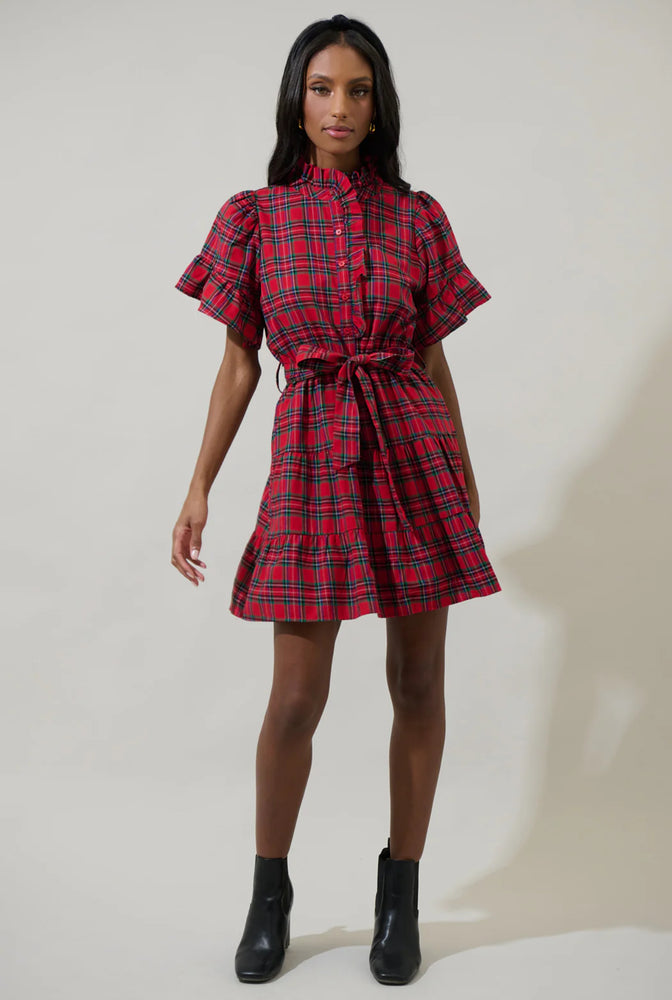 Arvada Plaid Cottonwood Mini Dress