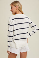 Striped Lightweight Sweater Top