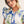 Layered Sleeves Button Down Floral Dress w Contrast Scallop Hem