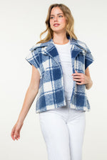 Plaid Button Up Vest