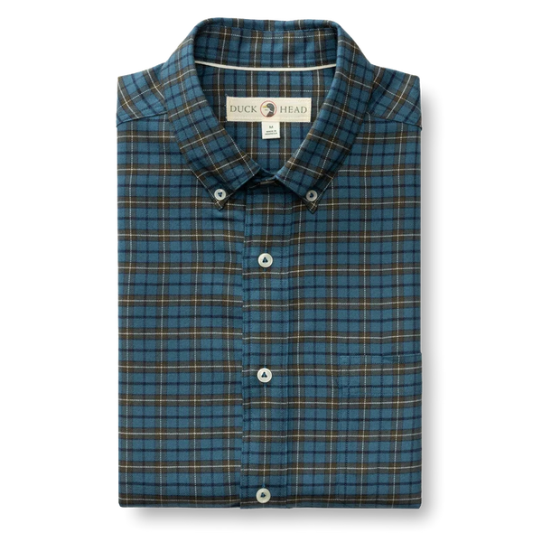 Cotton Flannel Sport Shirt - Stormy Teal