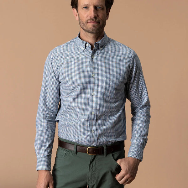 Cotton Twill Sport Shirt - Midnight Teal