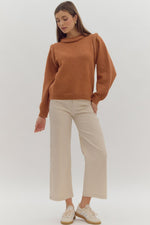 Round Neck Knit Sweater Ginger