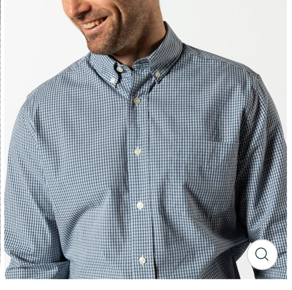 Cotton Cashmere Poplin Sport Shirt - Teal Blue