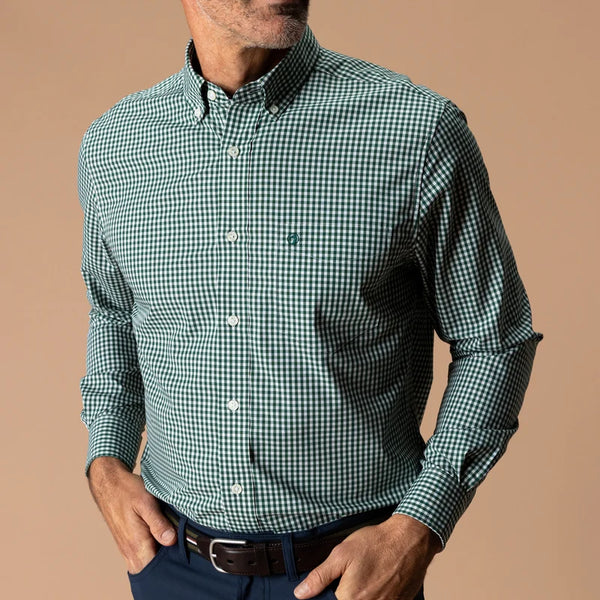 Performance Poplin Sport Shirt - Hunter Green