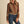 Suede Chocolate Brown Embroidered Top