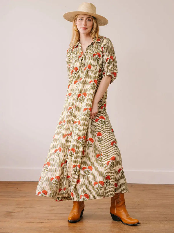 Wavy Stripe Oasis Dress