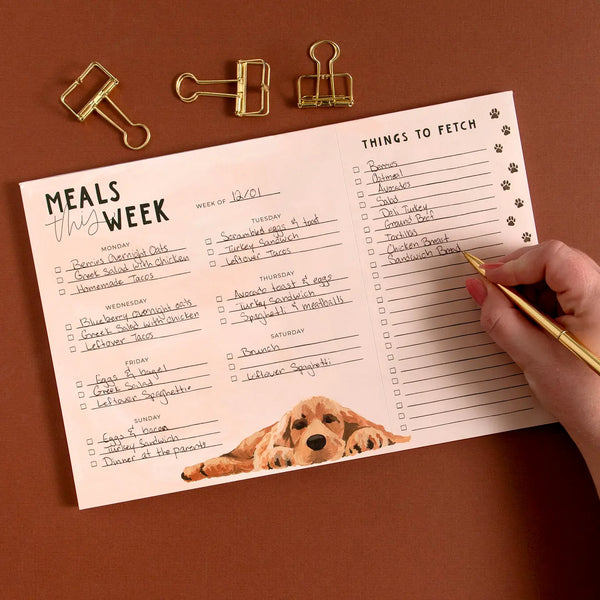 Things To Fetch Dogs Menu Market Notepad
