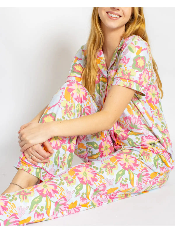 Summer Bouquet Sleep Pants Pink/Blue/Multi