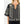 Black Puff Sleeve Embroidery Top
