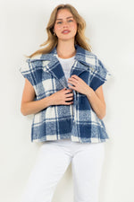 Plaid Button Up Vest