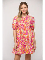 Floral Print Poplin Bodice Dress