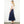 Navy Smocked Waist Tiered Long Skirt