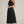 Solid Black Strapless Midi Dress featuring Pleated Bodice