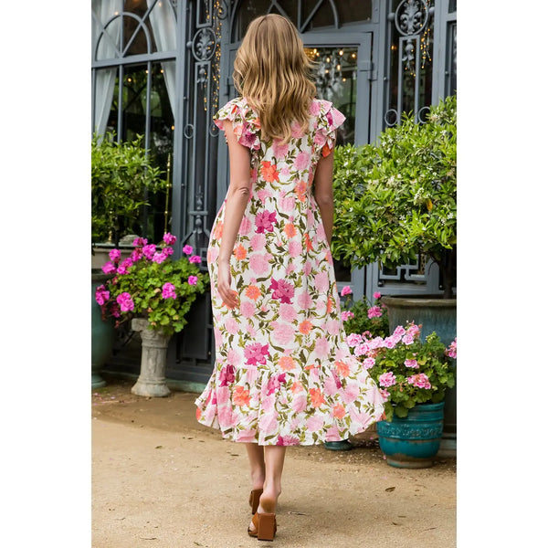 Flower Print Maxi Dress