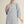 Blue Floral Jacquard Dress w Front Chinese Knots Frog Buttons