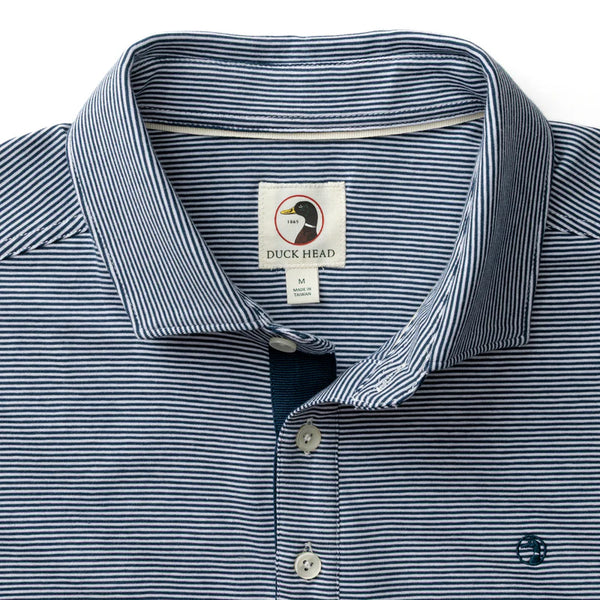 Hanover Pima Cotton Jersey Polo - Mallard Blue