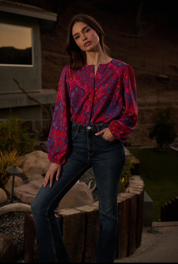 Darret Floral Marwa Long Sleeve Blouse