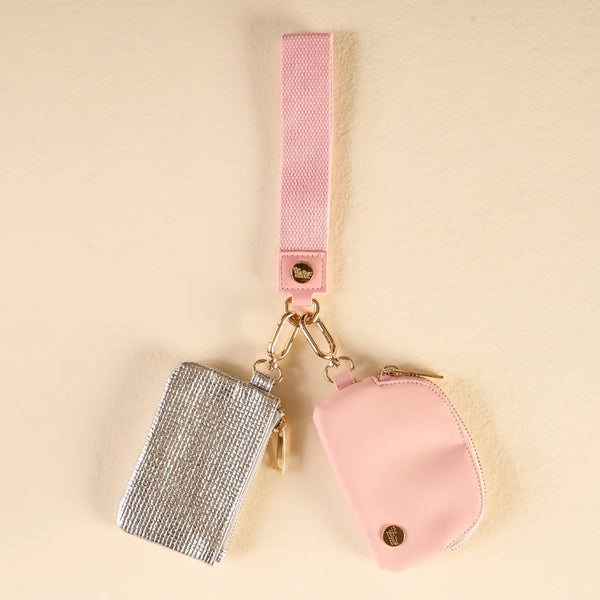 Dynamic Duo Pouch Luxe Wristlet-Rosé All Day