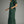 Green Eyelet Puff Sleeve Midi Dress w Ruffled Mock Neck