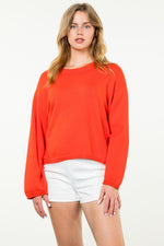 Tomato Red Knit Sweater