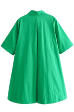 Green Mini Shirt Dress