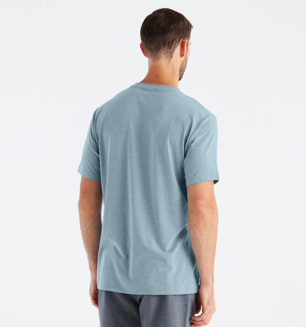 Men's Bamboo Flex Pocket Tee - Heather Tide