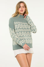 Pattern Knit Sweater