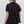 Solid Black Short Sleeve Split Collar