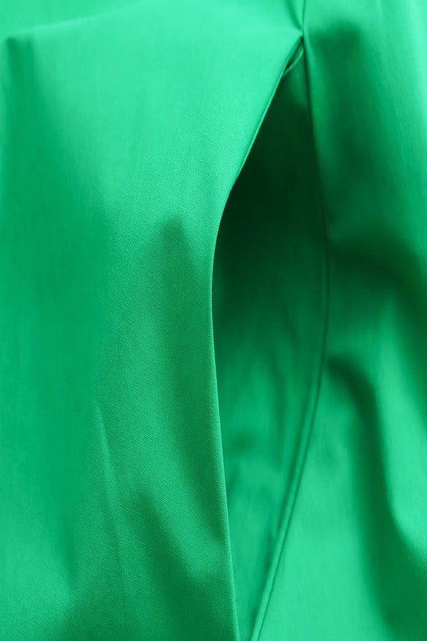 Green Mini Shirt Dress