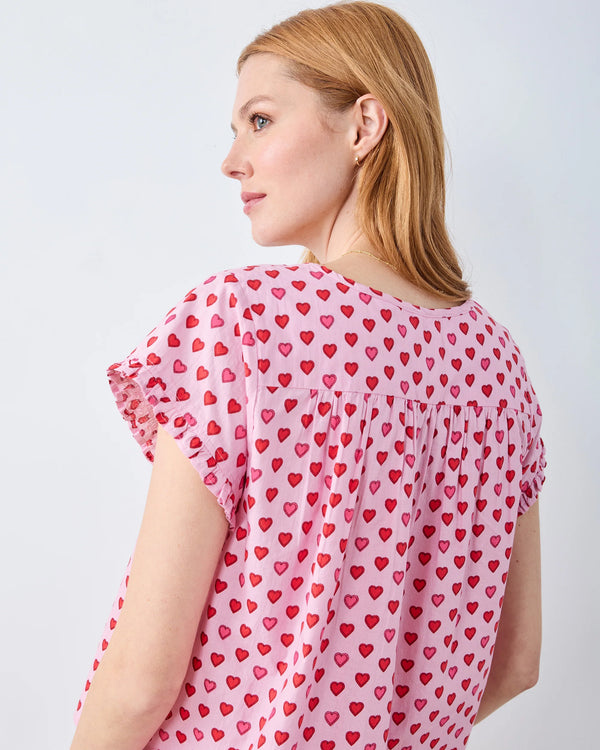 Pintuck Short Set in Mini Candy Hearts