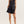 Black Jacquard Scallop Hem Shorts w Rose Pattern