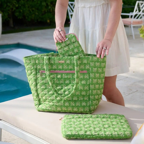 Rosemary Meadow Quilted Tote Bag