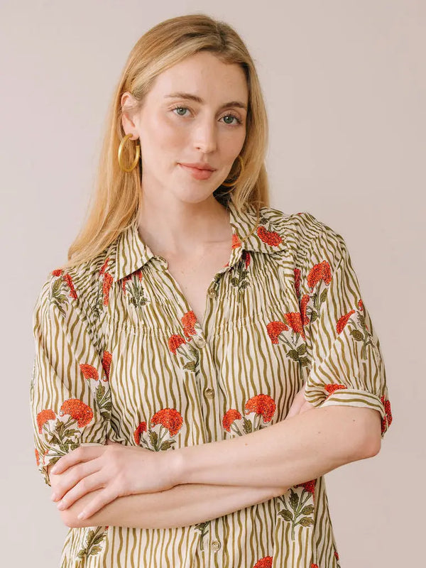 Wavy Stripe Oasis Dress