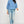 Balloon Slv Mock Neck Sweater Azure